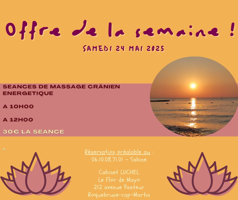 Soin découverte du 19 au 24 mai 2025